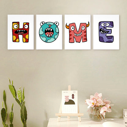 Mini Alphabet Set of 4 Framed