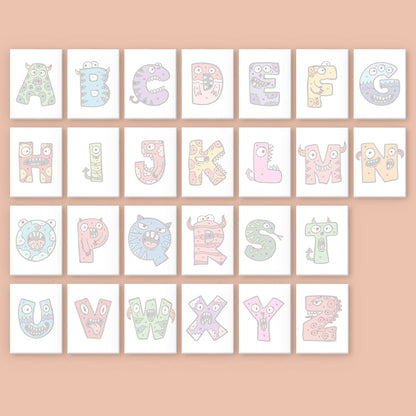 Mini Alphabet Set of 4 Framed