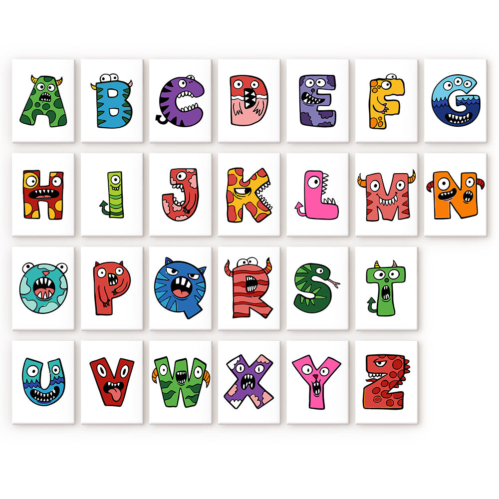 Mini Alphabet Set of 4 Framed