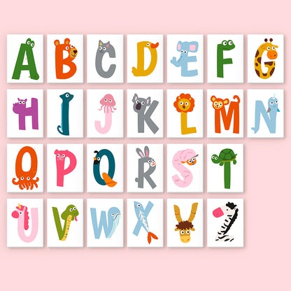 Mini Alphabet Set of 4 Framed